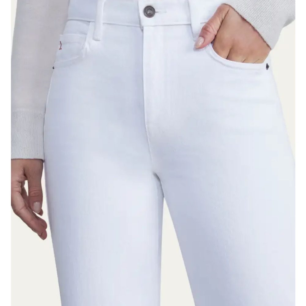 Lafayette 148 New York White High-Rise Slim Jeans